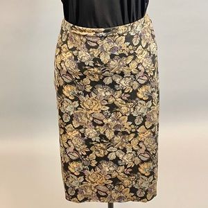 Stretchy Floral Print Skirt